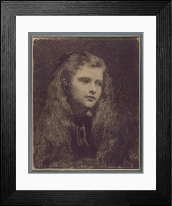 Framed Print : Girl, c1872. Creator: William Morris Hunt Framed Print : Girl, c1872. Creator: William Morris Hunt
