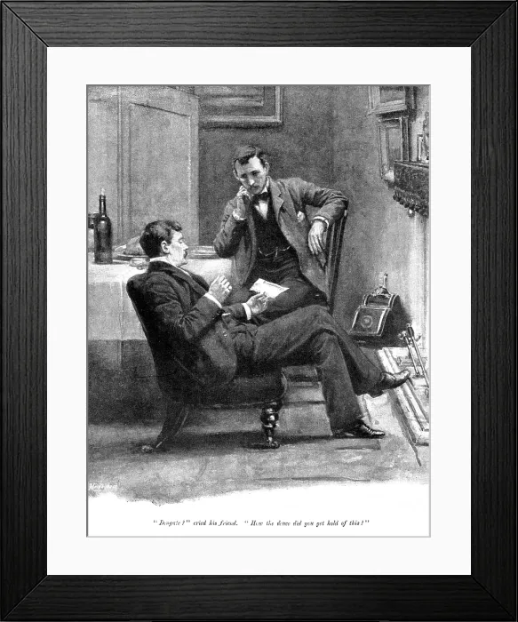 Framed Print : Eve's Ransom...'Dengate?' cried his friend. 'How the deuce did you get hold of this?' 1895 Framed Print : Eve's Ransom...'Dengate?' cried his friend. 'How the deuce did you get hold of this?' 1895