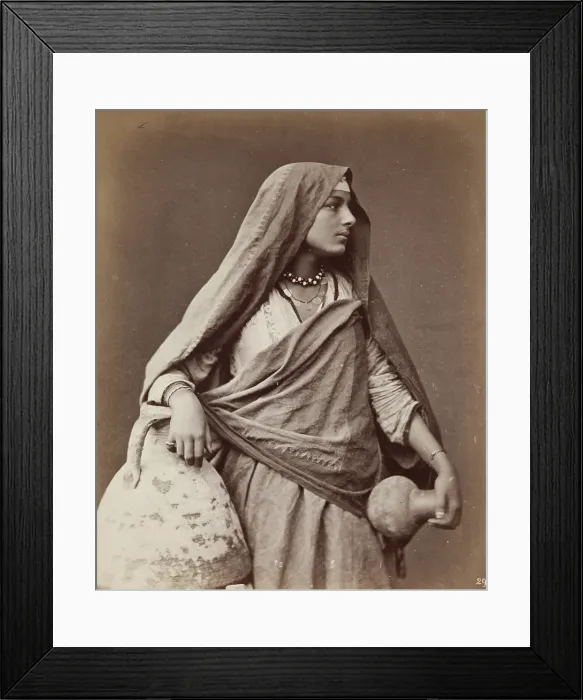 Framed Print : Egyptian Woman, 1876. Creator: Carlo Naya Framed Print : Egyptian Woman, 1876. Creator: Carlo Naya