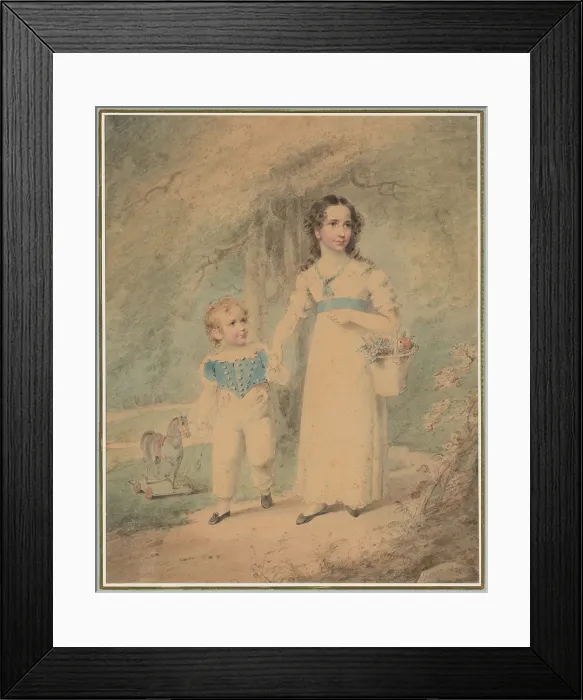Framed Print : Children in the Park, 1824. Creator: Henry Inman Framed Print : Children in the Park, 1824. Creator: Henry Inman