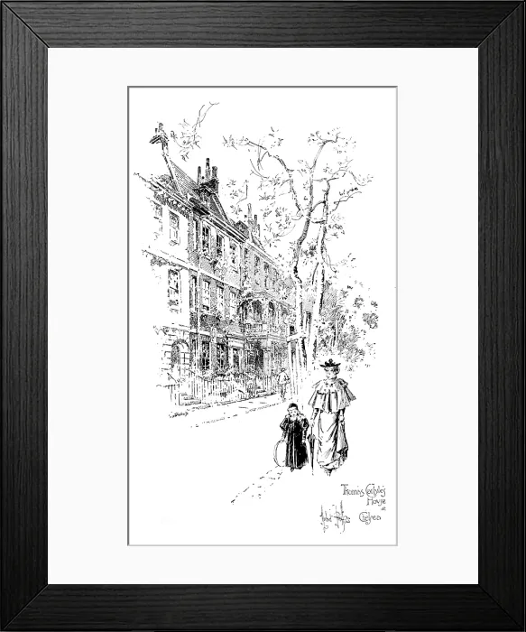 Framed Print : Thomas Carlyle's house at Chelsea, 1895. Creator: Unknown. Thomas Carlyle's house at Chelsea, 1895. Creator: Unknown
