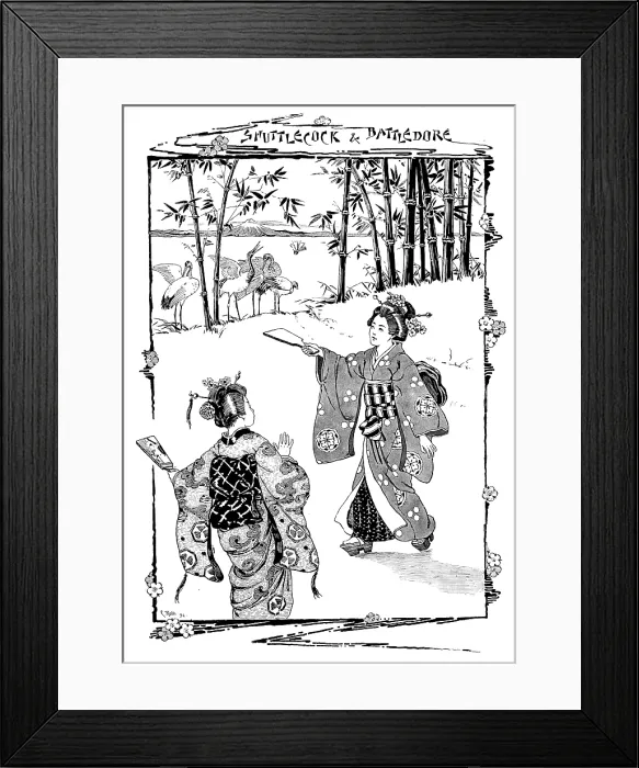 Framed Print : Shuttlecock & Battledore, 1895. Creator: Unknown Framed Print : Shuttlecock & Battledore, 1895. Creator: Unknown