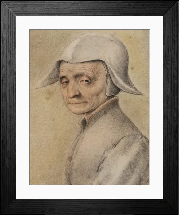 Framed Print : Head of an Old Woman, c.between 1600 and 1625. Creators: David Lagneau, Francois Lagneau, Jacques Lagneau Framed Print : Head of an Old Woman, c.between 1600 and 1625. Creators: David Lagneau, Francois Lagneau, Jacques Lagneau
