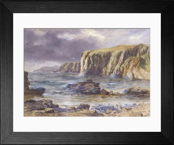 Framed Print : Coast Scene - On the Colvend Coast Dalbeattie, 1875-1899. Creator: James Faed Framed Print : Coast Scene - On the Colvend Coast Dalbeattie, 1875-1899. Creator: James Faed