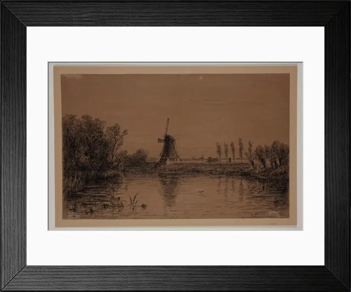 Framed Print : Along the River Gein, between 1860 and 1924. Creator: Carel Nicolaas Storm Framed Print : Along the River Gein, between 1860 and 1924. Creator: Carel Nicolaas Storm
