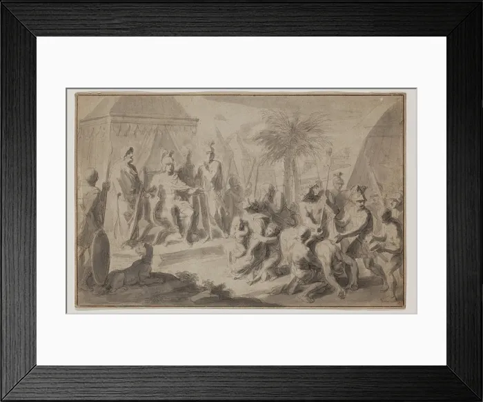 Framed Print : The Family of Darius Before Alexander, between 1651 and 1730. Creator: Francois Verdier