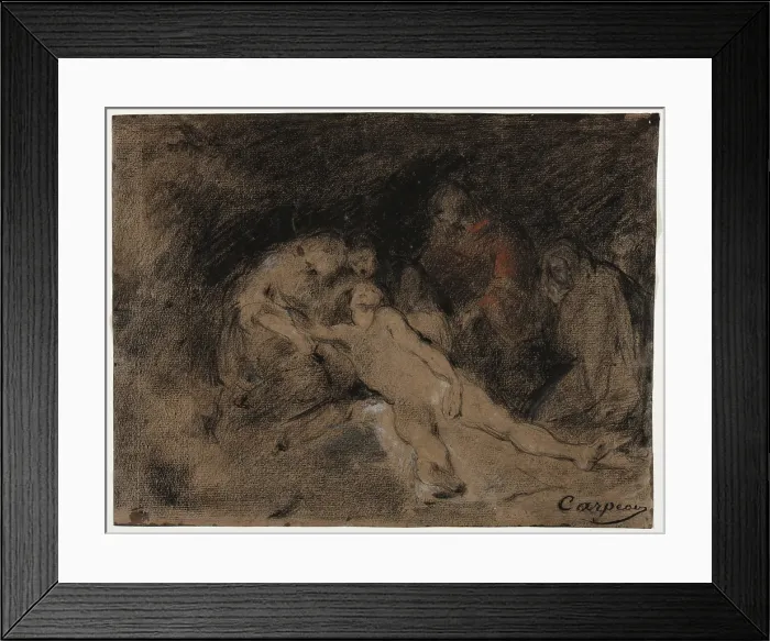 Framed Print : Pieta, between 1827 and 1875. Creator: Jean-Baptiste Carpeaux Framed Print : Pieta, between 1827 and 1875. Creator: Jean-Baptiste Carpeaux