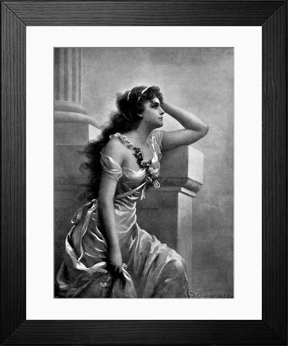 Framed Print : Give me a look, give me a face - That makes simplicity a grace... 1895. Creator: Berlin Photographic Co Framed Print : Give me a look, give me a face - That makes simplicity a grace... 1895. Creator: Berlin Photographic Co