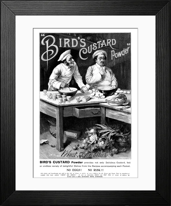 Framed Print : Advertisement for Bird's Custard Powder, 1895. Creator: Unknown. Advertisement for Bird's Custard Powder, 1895. Creator: Unknown Framed Print : Advertisement for Bird's Custard Powder, 1895. Creator: Unknown. Advertisement for Bird's Custard Powder, 1895. Creator: Unknown