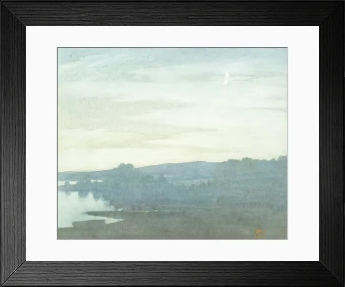 Framed Print : Twilight Landscape, c1880-1920. Creator: James Cadenhead Framed Print : Twilight Landscape, c1880-1920. Creator: James Cadenhead