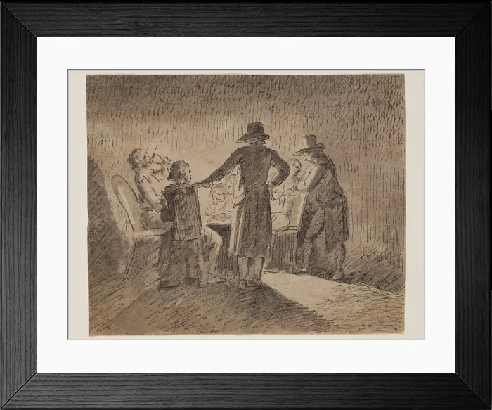 Framed Print : Figures in Interior, between 1745 and 1790. Creator: Gottlieb Welte Framed Print : Figures in Interior, between 1745 and 1790. Creator: Gottlieb Welte