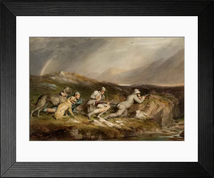 Framed Print : Stalking in the Highlands, 1853. Creator: James William Giles Framed Print : Stalking in the Highlands, 1853. Creator: James William Giles