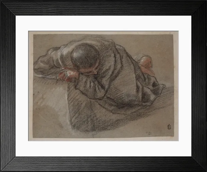 Framed Print : Study of a Prostrate Monk, c1612. Creator: Fra Semplice da Verona Framed Print : Study of a Prostrate Monk, c1612. Creator: Fra Semplice da Verona