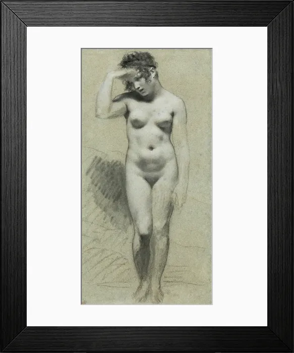 Framed Print : Standing Nude, 1806 or 1807. Creator: Pierre-Paul Prud'hon. Standing Nude, 1806 or 1807. Creator: Pierre-Paul Prud'hon