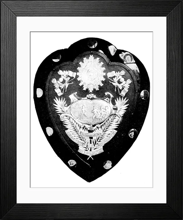 Framed Print : The football shield of the 1st Battalion Lancashire Regiment, 1895. Creator: Unknown Framed Print : The football shield of the 1st Battalion Lancashire Regiment, 1895. Creator: Unknown