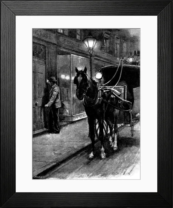 Framed Print : Eve's Ransom...He was about to ring the house-bell when the door opened... 1895 Framed Print : Eve's Ransom...He was about to ring the house-bell when the door opened... 1895