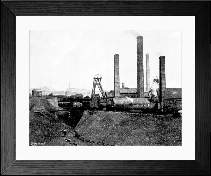 Framed Print : The Disastrous Flooding of Audley Colliery; the Pit Bank, 1895. Creator: George Meisenbach Framed Print : The Disastrous Flooding of Audley Colliery; the Pit Bank, 1895. Creator: George Meisenbach