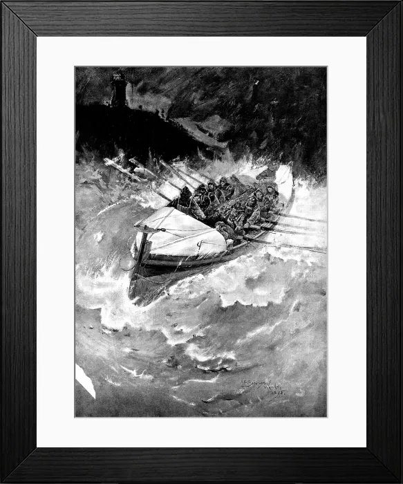 Framed Print : To The Rescue!, 1895. Creator: Lascelles Framed Print : To The Rescue!, 1895. Creator: Lascelles