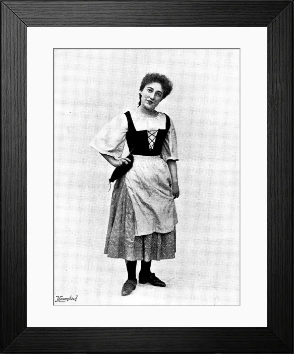 Framed Print : 'Hansel and Gretel, at the Gaiety Theatre: Miss Jeanne Douste as Gretel, 1895 Framed Print : 'Hansel and Gretel, at the Gaiety Theatre: Miss Jeanne Douste as Gretel, 1895