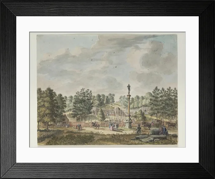 Framed Print : The Amphitheater at Cleves with the Statue of the 'Iron Man', 1746. Creator: Jan de Beyer Framed Print : The Amphitheater at Cleves with the Statue of the 'Iron Man', 1746. Creator: Jan de Beyer