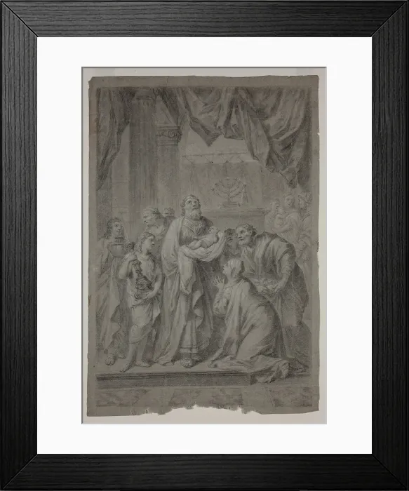 Framed Print : The Presentation in the Temple, 17th century. Creator: Unknown French; After Charles Le Brun (Artist)French, 1619-1690 Framed Print : The Presentation in the Temple, 17th century. Creator: Unknown French; After Charles Le Brun (Artist)French, 1619-1690
