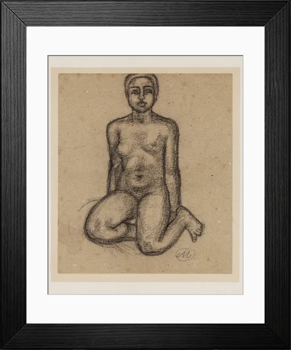 Framed Print : Nude, between 1861 and 1944. Creator: Aristide Maillol Framed Print : Nude, between 1861 and 1944. Creator: Aristide Maillol