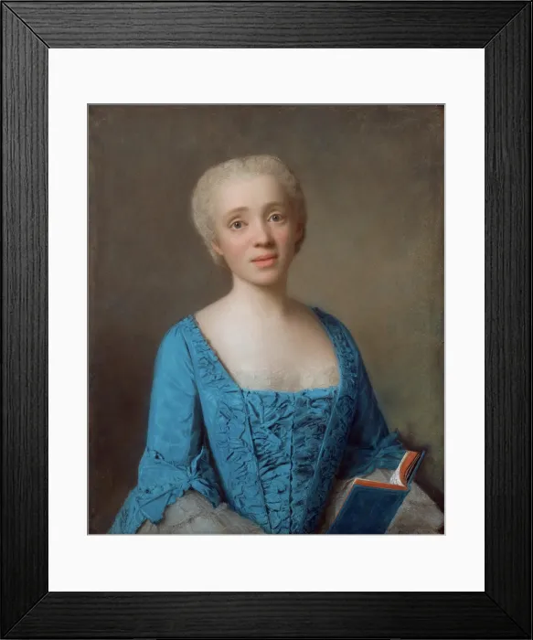 Framed Print : Marie-Rose de Larlan de Kercadio de Rochefort, Marquise des Netumieres, 1750. Creator: Jean-Etienne Liotard Framed Print : Marie-Rose de Larlan de Kercadio de Rochefort, Marquise des Netumieres, 1750. Creator: Jean-Etienne Liotard