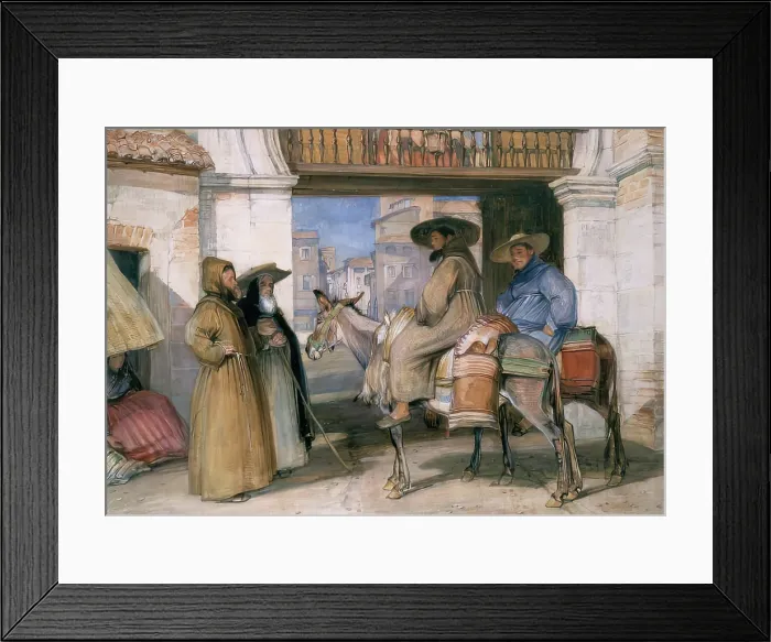 Framed Print : Mendicant Monks at Granada, 1832-1834. Creator: John Frederick Lewis Framed Print : Mendicant Monks at Granada, 1832-1834. Creator: John Frederick Lewis