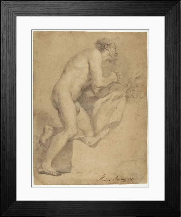 Framed Print : Male Academy as the Penitent St. Jerome (Academia masculina como un San Jeronimo penitente), 1761. Creator: Mariano Salvador de Maella Framed Print : Male Academy as the Penitent St. Jerome (Academia masculina como un San Jeronimo penitente), 1761. Creator: Mariano Salvador de Maella
