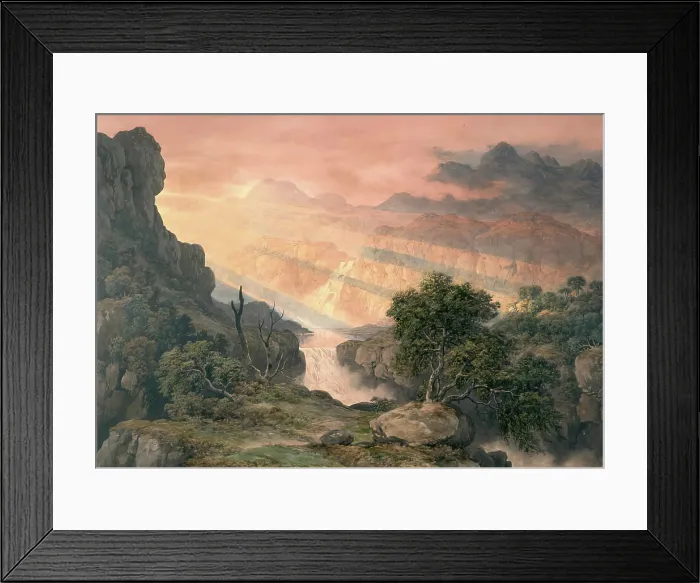 Framed Print : The Falls of Foyers, 1818. Creator: John Glover Framed Print : The Falls of Foyers, 1818. Creator: John Glover