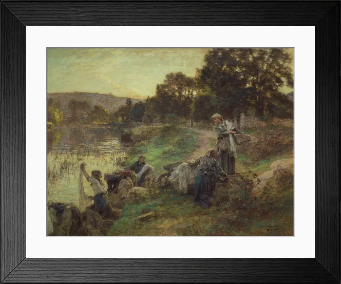 Framed Print : Washerwomen, 1903. Creator: Leon-Augustin Lhermitte Framed Print : Washerwomen, 1903. Creator: Leon-Augustin Lhermitte