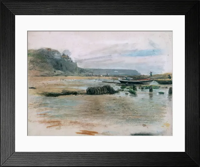 Framed Print : Coast Scene, Cullercoats, c1834. Creator: John Linnell the Elder Framed Print : Coast Scene, Cullercoats, c1834. Creator: John Linnell the Elder