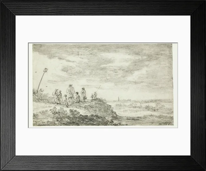 Framed Print : Dune Landscape with Figures, 1653. Creator: Jan van Goyen Framed Print : Dune Landscape with Figures, 1653. Creator: Jan van Goyen