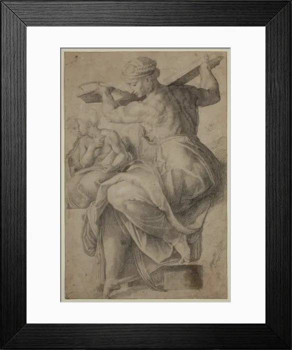 Framed Print : Libyan Sibyl, c.between 1573 and 1600. Creator: Unknown Italian; After Michelangelo Italian, 1475-1564 Framed Print : Libyan Sibyl, c.between 1573 and 1600. Creator: Unknown Italian; After Michelangelo Italian, 1475-1564