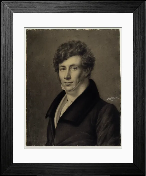 Framed Print : Portrait of a Young Man, 1821. Creator: Fanny Robert Framed Print : Portrait of a Young Man, 1821. Creator: Fanny Robert