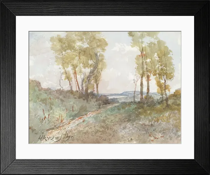 Framed Print : The Bridle Path to the Sea, 1911. Creator: Henri-Joseph Harpignies Framed Print : The Bridle Path to the Sea, 1911. Creator: Henri-Joseph Harpignies
