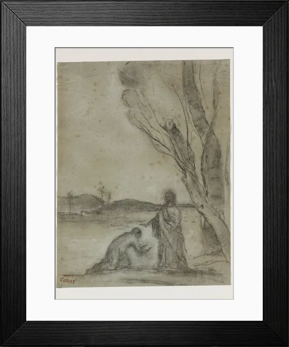 Framed Print : Noli Me Tangere, between 1796 and 1875. Creator: Jean-Baptiste-Camille Corot Framed Print : Noli Me Tangere, between 1796 and 1875. Creator: Jean-Baptiste-Camille Corot