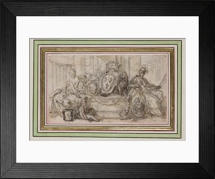 Framed Print : Heraldic Design for Pococke's 'A Description of the East, ' London, 1743 Framed Print : Heraldic Design for Pococke's 'A Description of the East, ' London, 1743