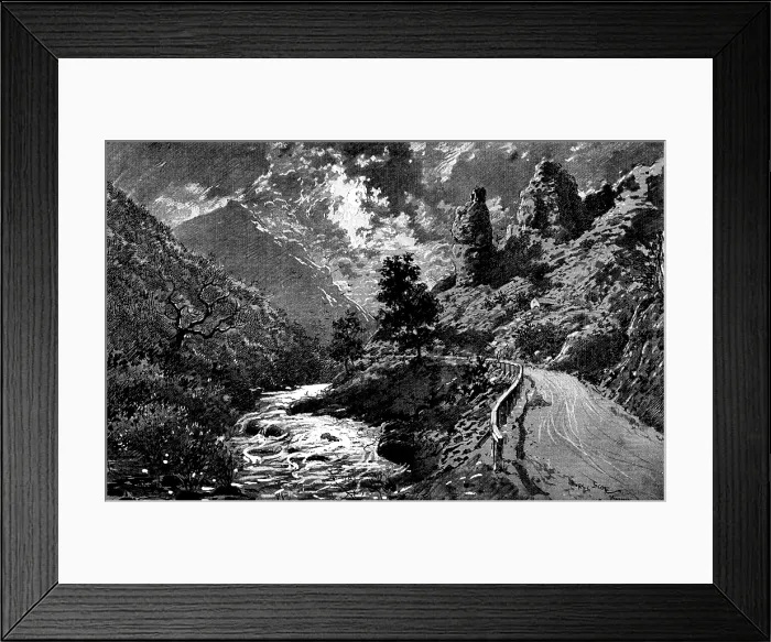 Framed Print : Ten Days in Bosnia: a scene in the mountains, 1895. Creator: Unknown Framed Print : Ten Days in Bosnia: a scene in the mountains, 1895. Creator: Unknown