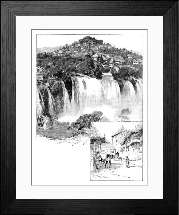 Framed Print : Ten Days in Bosnia: the Fall and the Gate, Jajce, 1895. Creator: Unknown Framed Print : Ten Days in Bosnia: the Fall and the Gate, Jajce, 1895. Creator: Unknown