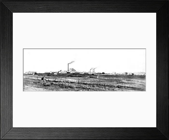 Framed Print : The Buffelsdoorn Mine: general view of Buffelsdoorn Works, 1895. Creator: George Meisenbach Framed Print : The Buffelsdoorn Mine: general view of Buffelsdoorn Works, 1895. Creator: George Meisenbach