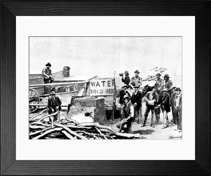 Framed Print : The Coolgardie Goldfields: mills and condenser, 1895. Creator: George Meisenbach Framed Print : The Coolgardie Goldfields: mills and condenser, 1895. Creator: George Meisenbach