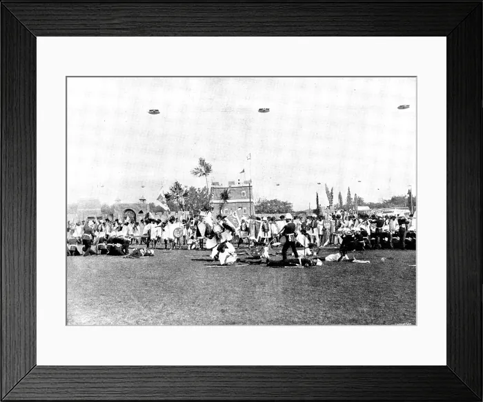 Framed Print : The Naval and Military Tournament at Bombay in December last, 1895. Creator: J. Stewart Framed Print : The Naval and Military Tournament at Bombay in December last, 1895. Creator: J. Stewart