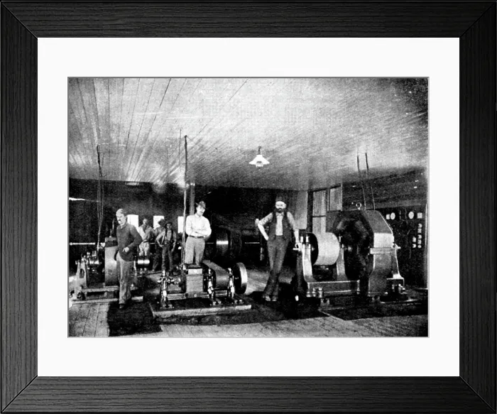 Framed Print : The Buffelsdoorn Mine: Dynamo-Room, 1895. Creator: A. Betton Framed Print : The Buffelsdoorn Mine: Dynamo-Room, 1895. Creator: A. Betton
