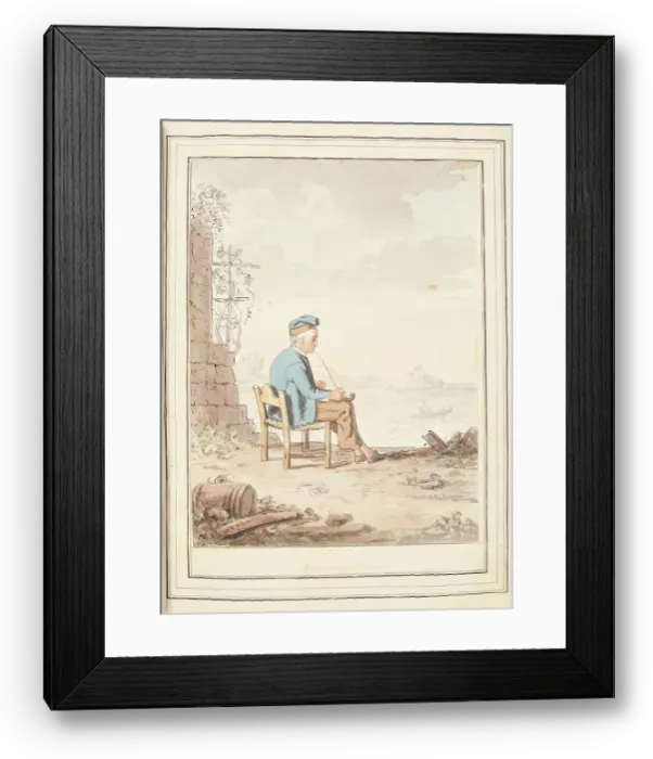 Framed Print : Old Man of Procida, leaf from A Collection of Dresses by David Allan Mostly from Nature, 1776 Framed Print : Old Man of Procida, leaf from A Collection of Dresses by David Allan Mostly from Nature, 1776