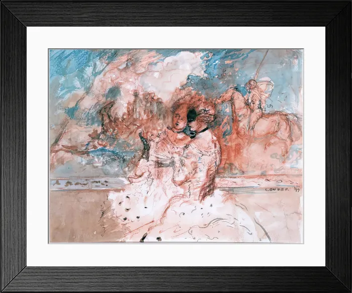 Framed Print : Sketch For A Silk Design, 1899. Creator: Charles Conder Framed Print : Sketch For A Silk Design, 1899. Creator: Charles Conder