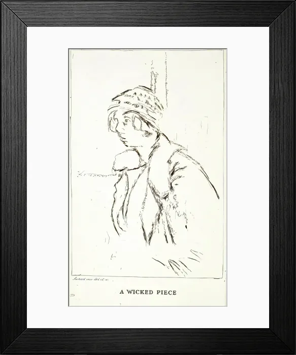 Framed Print : A Wicked Piece, c1922. Creator: Walter Richard Sickert Framed Print : A Wicked Piece, c1922. Creator: Walter Richard Sickert