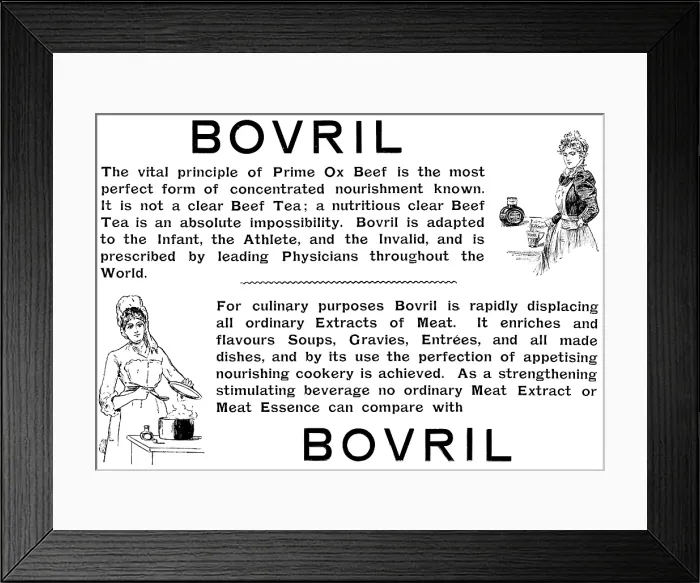 Framed Print : Advertisement for Bovril, 1895. Creator: Unknown Framed Print : Advertisement for Bovril, 1895. Creator: Unknown