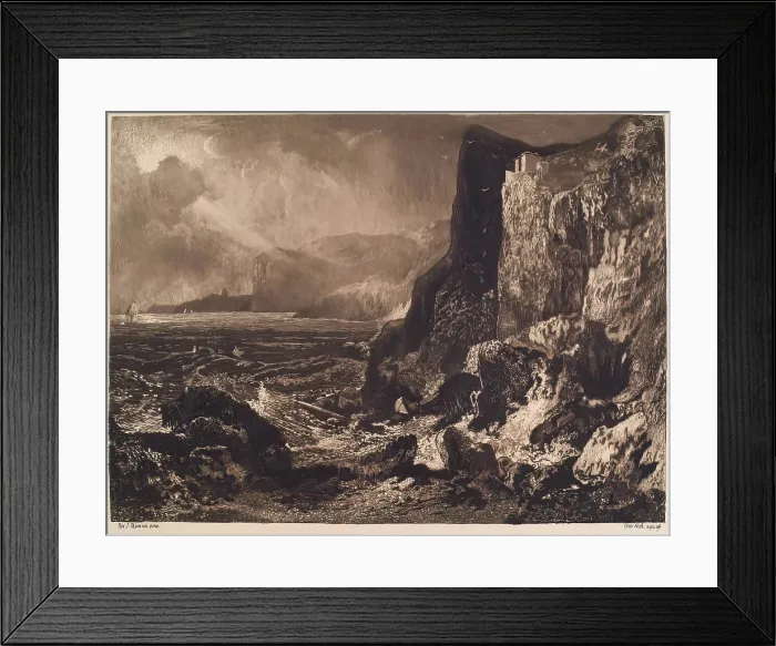 Framed Print : The Fortress of Fast Castle, (c1820s), c1889. Creator: William Brassey Hole Framed Print : The Fortress of Fast Castle, (c1820s), c1889. Creator: William Brassey Hole