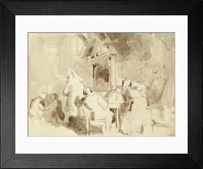 Framed Print : An Interior with Figures, c1810s. Creator: David Wilkie Framed Print : An Interior with Figures, c1810s. Creator: David Wilkie